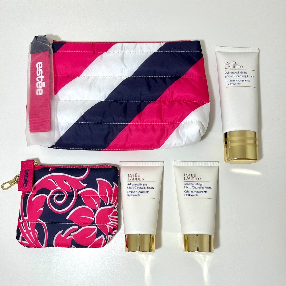 Estee Lauder Advanced Night Micro Cleansing Foam (x3) + 2 Limited Edition Pouch